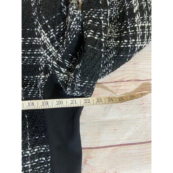 NWT Chico's Women's Tweed And Faux Leather Classic Moto Jacket - 3 (Large) - Picture 10 of 13